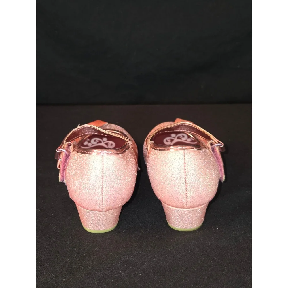 Disney Princess Pink Glitter Bow‎ Heel Dress Up Shoes Girls Size 7